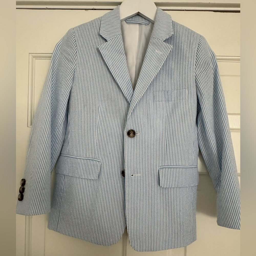 Boys Vineyard Vines Seersucker Blazer - 6